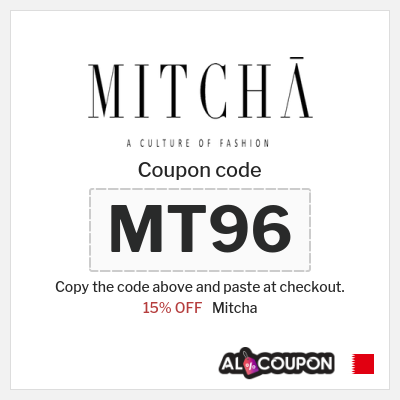 Coupon discount code for Mitcha 15% OFF