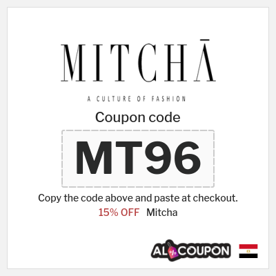 Coupon discount code for Mitcha 15% OFF