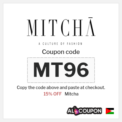 Coupon discount code for Mitcha 15% OFF