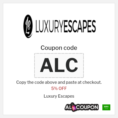 Coupon for Luxury Escapes (ALC) 5% OFF