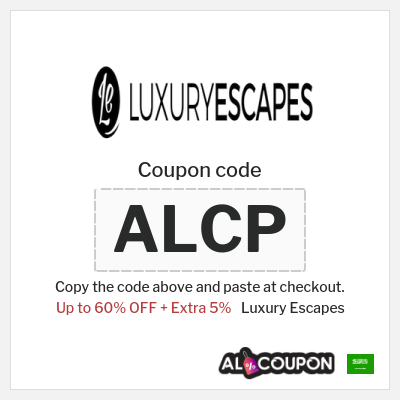 Coupon for Luxury Escapes (ALCP) Up to 60% OFF + Extra 5%