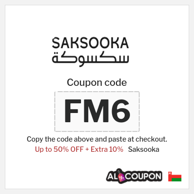 Coupon discount code for Saksooka 10% OFF
