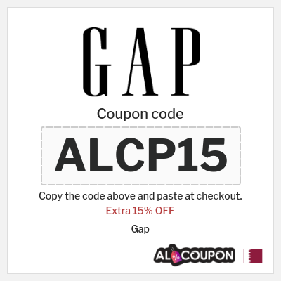 Coupon discount code for Gap 15% Exclusive Coupon