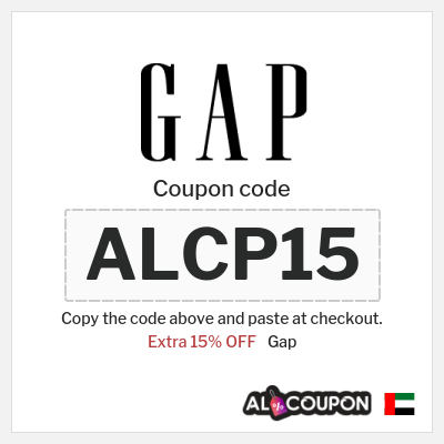 Coupon discount code for Gap 15% Exclusive Coupon