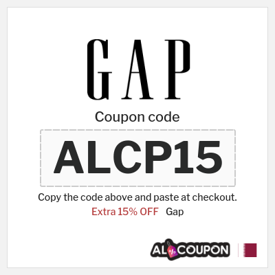 Coupon discount code for Gap 15% Exclusive Coupon