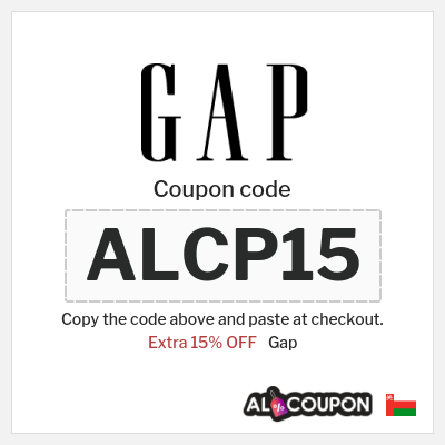Coupon discount code for Gap 15% Exclusive Coupon