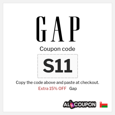 Coupon discount code for Gap 15% Exclusive Coupon