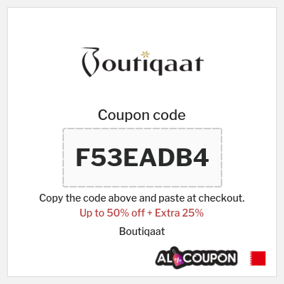 Coupon discount code for Boutiqaat 25% OFF