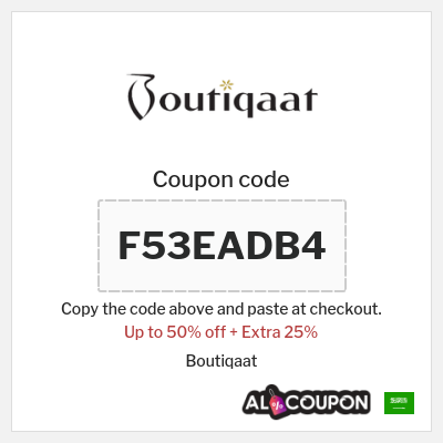 Coupon discount code for Boutiqaat 25% OFF