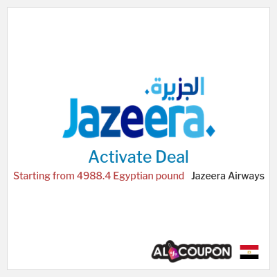 Special Deal for Jazeera Airways Starting from 4988.4 Egyptian pound