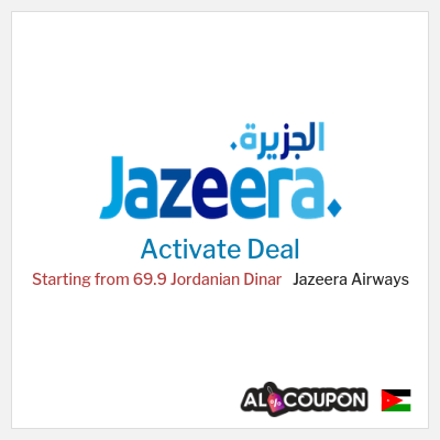 Special Deal for Jazeera Airways Starting from 69.9 Jordanian Dinar