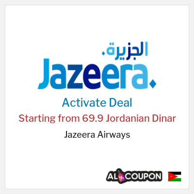 Special Deal for Jazeera Airways Starting from 69.9 Jordanian Dinar