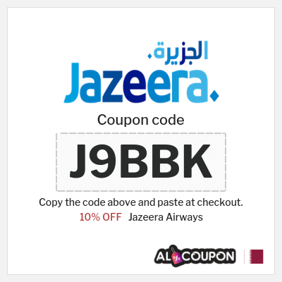 Jazeera Airways Coupon (J9BBK) Jazeera Flight Booking Offers 2026