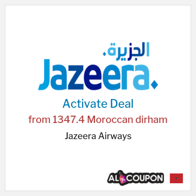 Special Deal for Jazeera Airways from 1347.4 Moroccan dirham