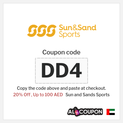 Coupon for Sun and Sands Sports (DD15) 20% Off , Up to 100 AED