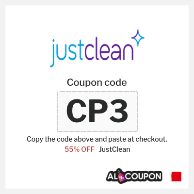 Coupon for JustClean (CP3) 55% OFF
