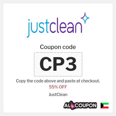 Coupon for JustClean (CP3) 55% OFF