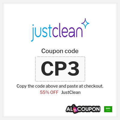 Coupon for JustClean (CP3) 55% OFF