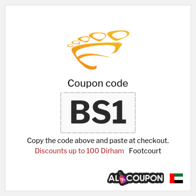 Coupon discount code for Footcourt 100 Dirham off