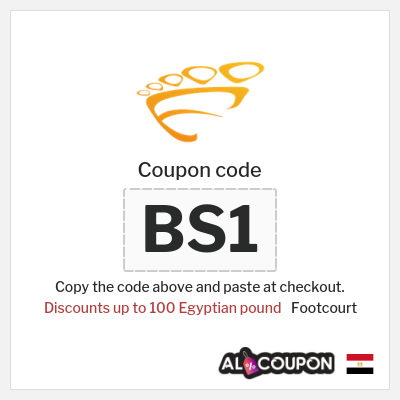 Coupon discount code for Footcourt 100 Egyptian pound off