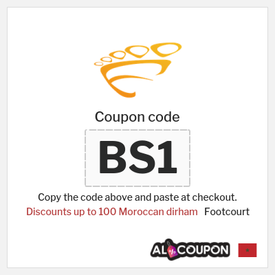 Coupon discount code for Footcourt 100 Moroccan dirham off