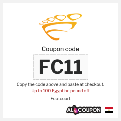 Coupon for Footcourt (FC11) Up to 100 Egyptian pound off