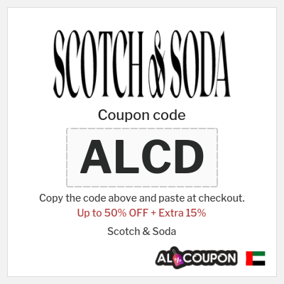 Coupon for Scotch & Soda (ALCD) Up to 50% OFF + Extra 15%