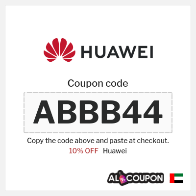 Coupon for Huawei (ABBB44) 10% OFF