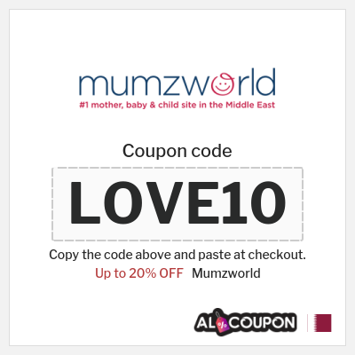Coupon for Mumzworld (LOVE10) Up to 20% OFF