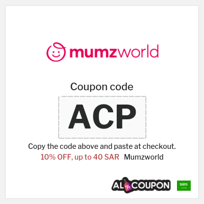 Coupon for Mumzworld (ACP) 10% OFF, up to 40 SAR