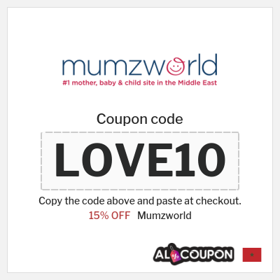 Coupon for Mumzworld (LOVE10) 15% OFF 