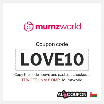 Coupon for Mumzworld (LOVE10) 17% OFF, up to 8 OMR