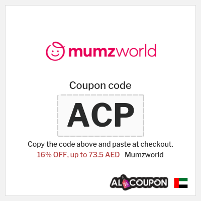 Coupon for Mumzworld (ACP) 16% OFF, up to 73.5 AED