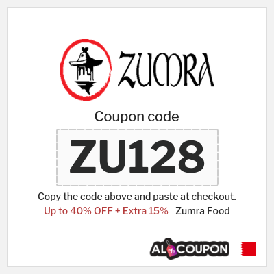 Coupon discount code for Zumra Food 15% OFF