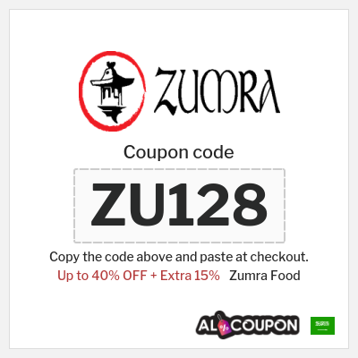 Coupon discount code for Zumra Food 15% OFF