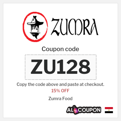 Coupon for Zumra Food (ZU128) 15% OFF