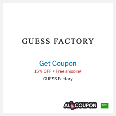 Coupon for GUESS Factory 15% OFF + Free shipping