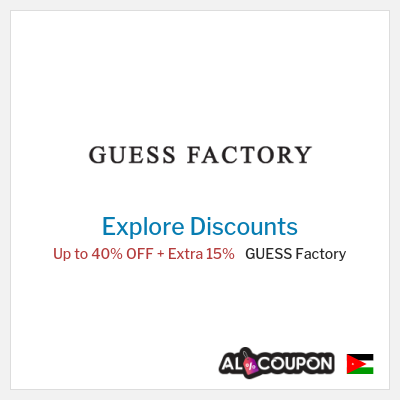 Sale for GUESS Factory Up to 40% OFF + Extra 15%
