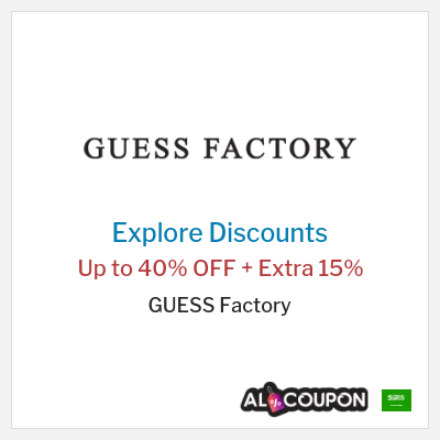 Sale for GUESS Factory Up to 40% OFF + Extra 15%