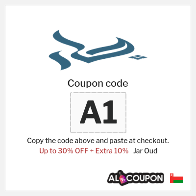 Coupon for Jar Oud (A1) Up to 30% OFF + Extra 10%