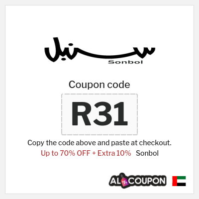 Coupon for Sonbol (R31) Up to 70% OFF + Extra 10%