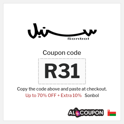 Coupon for Sonbol (R31) Up to 70% OFF + Extra 10%