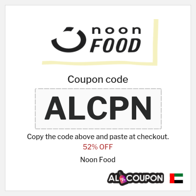 Coupon discount code for Noon Food Up to 50% OFF