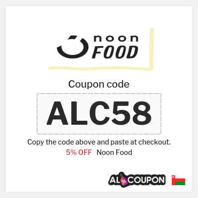 Coupon discount code for Noon Food Up to 50% OFF