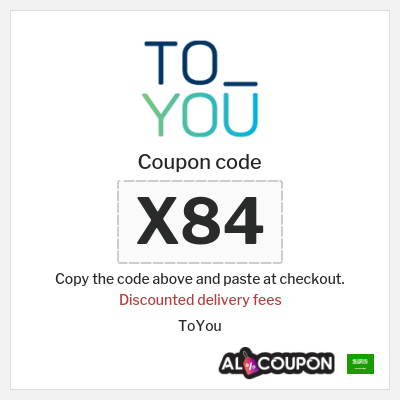 ToYou Coupon (X84) ToYou Promo Code KSA Free Delivery