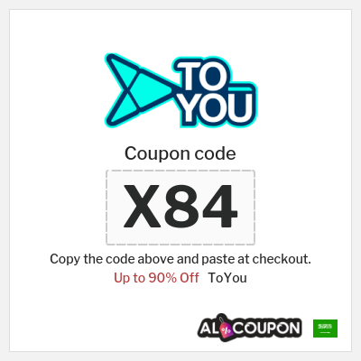 ToYou Coupon (X84) Guaranteed Free Delivery ToYou Voucher Code