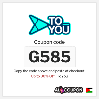 ToYou Coupon (G585) Guaranteed Free Delivery ToYou Voucher Code