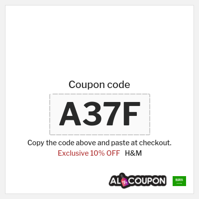 H&M Coupon (A37F) H&M Discount Code 2026