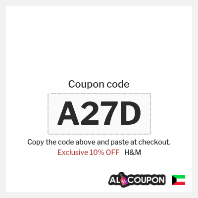 Coupon for H&M (A27D) Exclusive 10% OFF