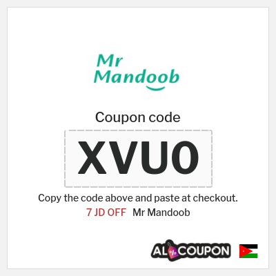 Coupon discount code for Mr Mandoob 7 JD OFF New Users